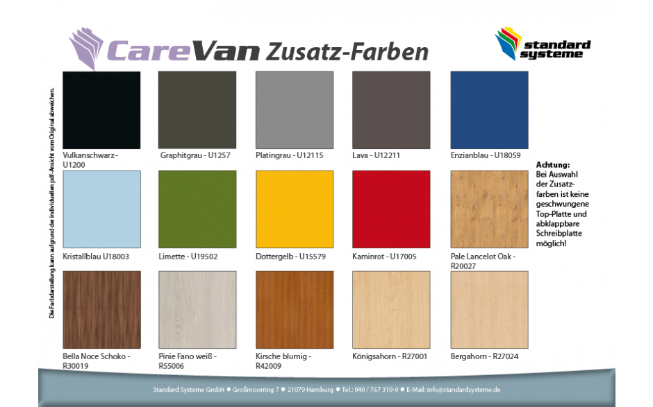 CareVan Zusatz-Farben